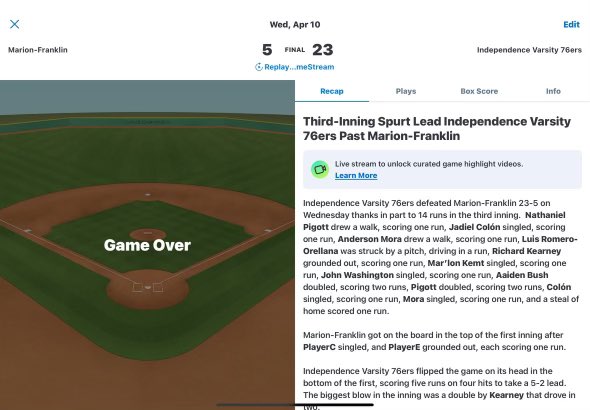 Independence Baseball tweet media