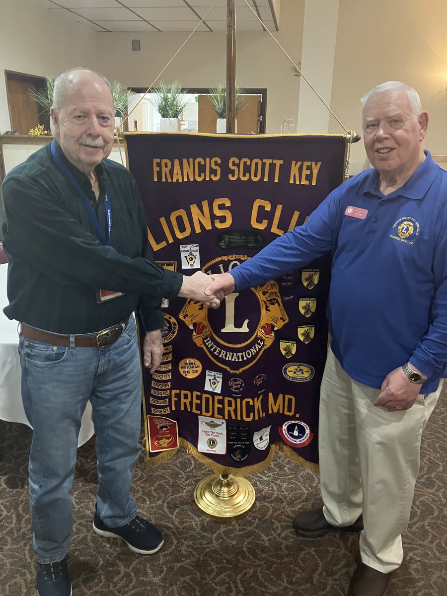 FSKLions's tweet photo. Congratulations to FSK Lion Will Rice for receiving his chevron for 30 years of dedicated service to his community and Lionism. #WeServe https://t.co/SnLaPE7Mdz