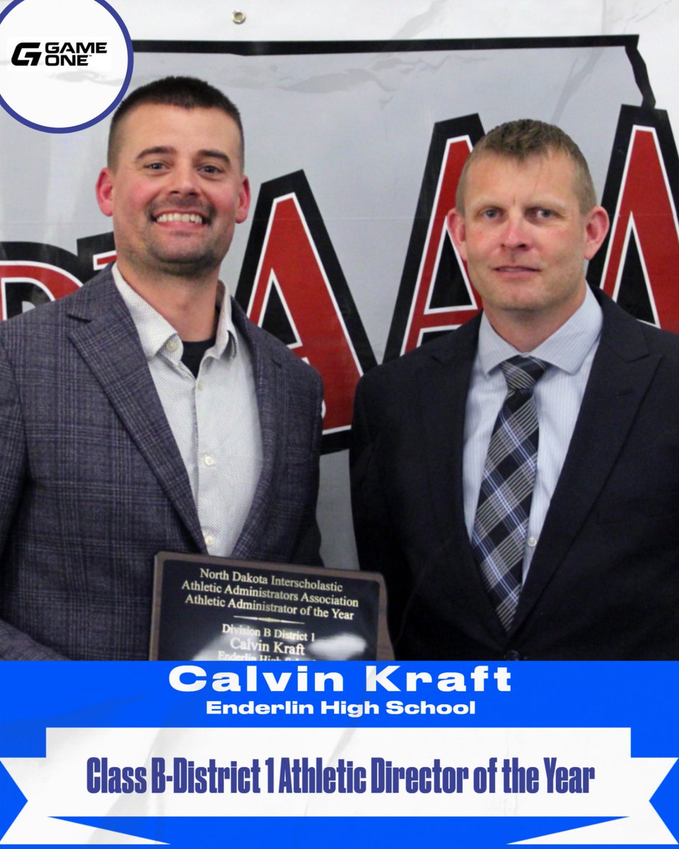 Congratulations to Calvin Kraft from Enderlin High School on being named the District 1 NDIAAA Game One ADOY!