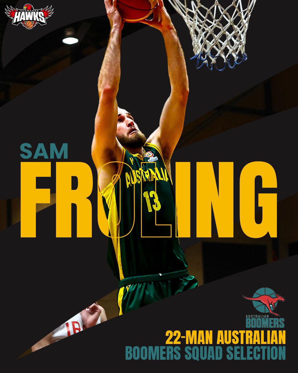 Sam Froling has been selected in the 22-man Australian Boomers squad ahead of the 2024 Paris Olympic Games! 🟢🟡 #WeRiseTogether