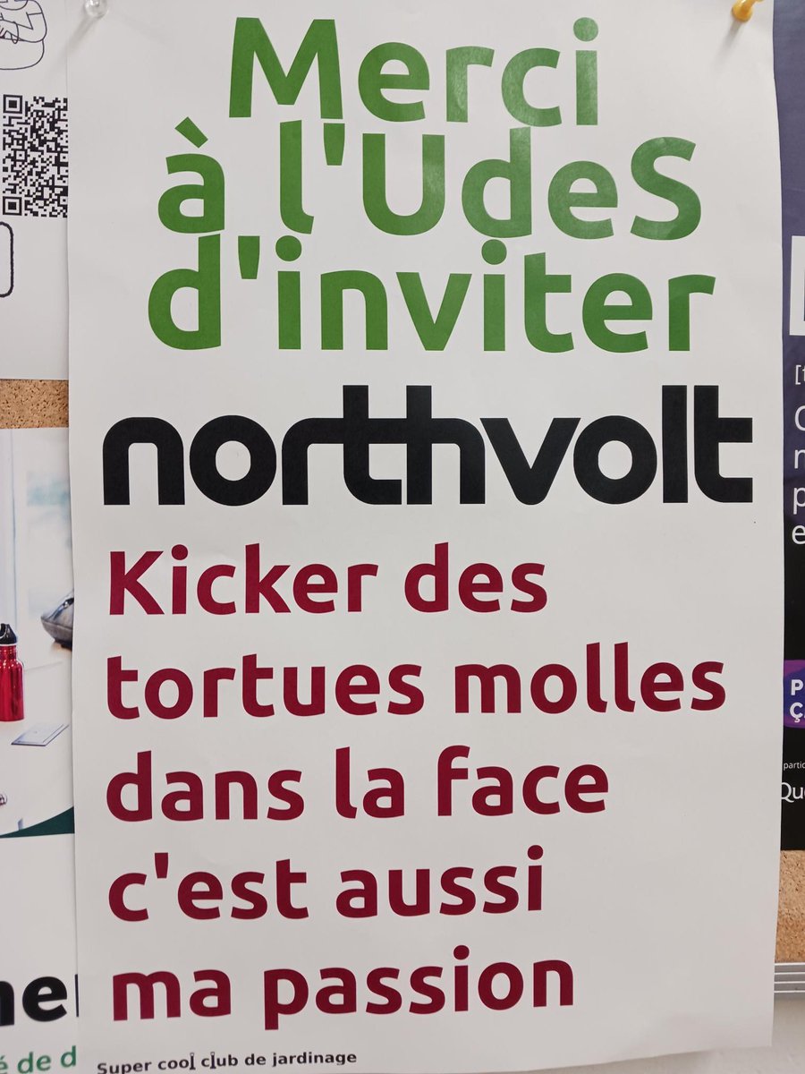 Affiche vu sur le campus UdeS. Bravo à qui l'a fait.