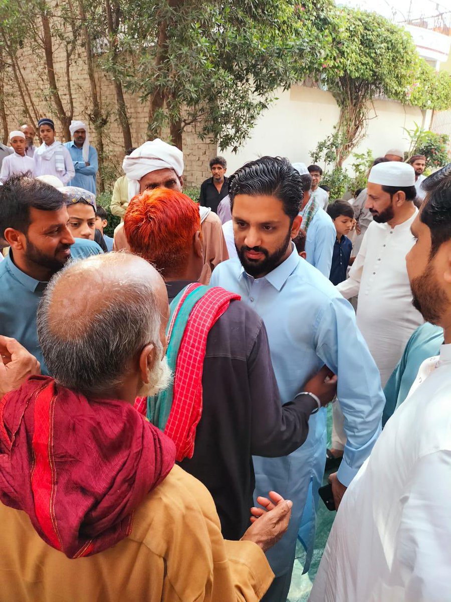 After performing the Eid prayer, met the people from the constituency. Eid greetings ❣️