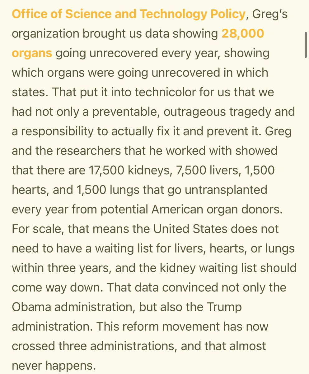 I knew UNOS and OPTN and certain OPOs were bad from @SumitMohanMD and others work But this….is still wild reading statecraft.pub/p/how-to-stop-… From @rSanti97 h/t @raj_mehta 28000 organs are tragically wasted every year - including 17,500 kidneys