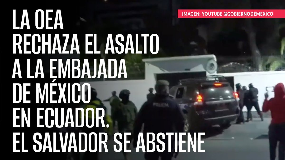 🔴 #EnVivo ¬ #LosPeriodistas 

La OEA rechaza el asalto a la Embajada de México en Ecuador. El Salvador se abstiene
youtube.com/watch?v=PqxJKi…