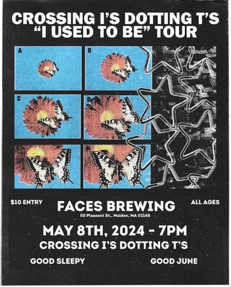 Good June (@goodjunema) on Twitter photo Next show: 5/8 with <a href="/CIDTband/">Crossing I’s Dotting T’s</a> on tour from CA and <a href="/goodsleepyma/">⋆✧ GOOD SLEEPY ✧⋆</a> at <a href="/FacesBrewing/">Faces Brewing Co.</a> in Malden! Next show: 5/8 with <a href="/CIDTband/">Crossing I’s Dotting T’s</a> on tour from CA and <a href="/goodsleepyma/">⋆✧ GOOD SLEEPY ✧⋆</a> at <a href="/FacesBrewing/">Faces Brewing Co.</a> in Malden!