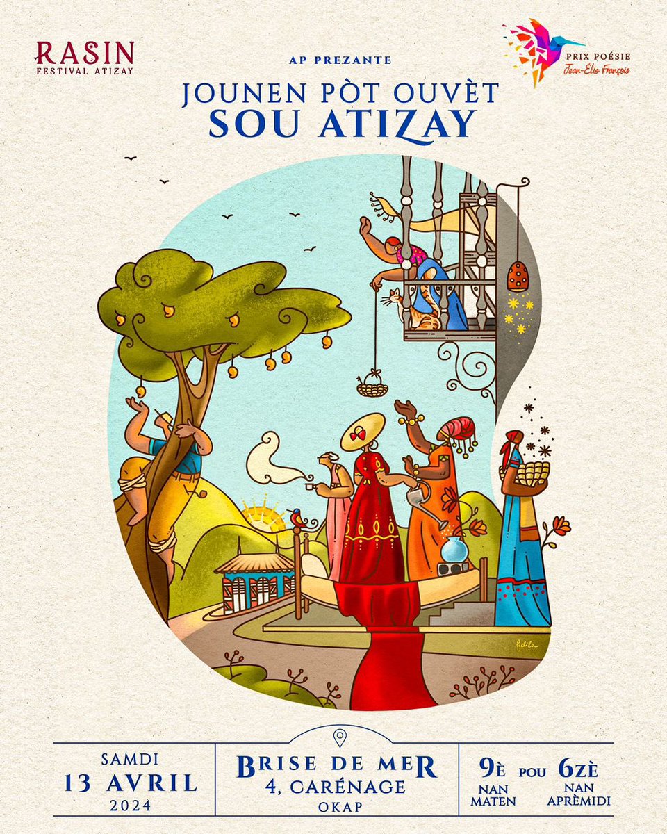 thierryprinston's tweet photo. samdi sa map nan brise de mer carenage, nan vil okap pou yon kozri sou sinema.
se ap premye jounen pòt ouvè sou atizay, Rasin ap òganize aprè 2 festival ke yo deja reyalize 2 lane pase yo.

m ap gen pou pale de peryòd eksperimantal mwen étant reyalizatè seri Premye Novanm yo, sketch Maurice Sixto yo, eksperyans mwen ak sa mwen aprann ak ekip mwen onlōt.ent / follywood.

e m ap pwofite pataje pou premye fwa piblikman pwochen etap mwen nan karyè reyalizatè / dp / editè ke m ye a.

swete m bòn chans✨🌙