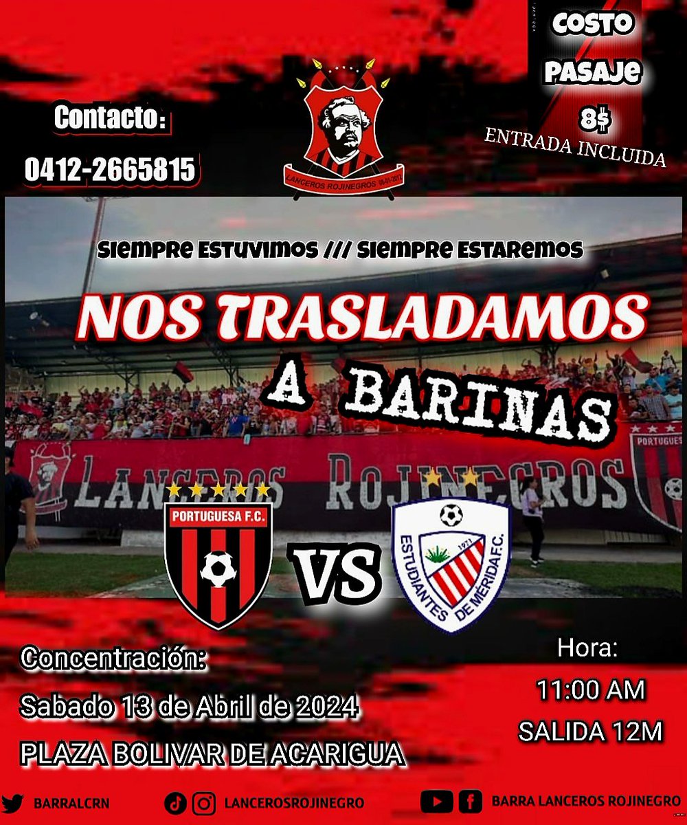 BARRA LANCEROS ROJINEGROS tweet media