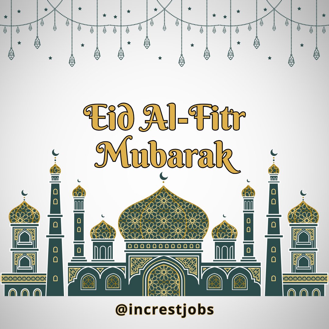 Eid Mubarak! Wishing you and your family a blessed Eid Al-Fitr filled with joy, peace, and prosperity. #InCresting #EidMubarak #EidAlFitr