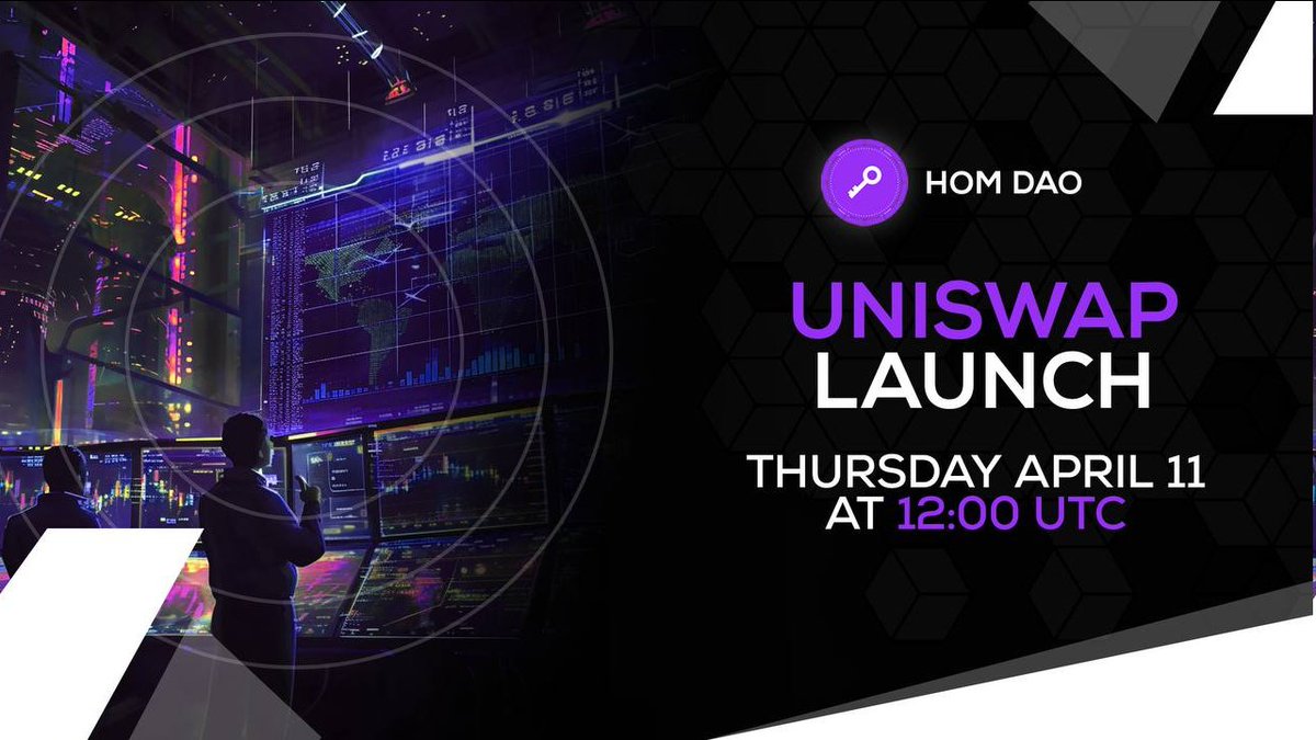 🎉 Big News HOM DAO Community! 

🚀 Our @Uniswap Launch is set for Thursday, April 11, at 12:00 PM UTC! 

Mark your calendars & join us for this exciting milestone. 

Don’t miss out! 

#Uniswap #TokenSale

twitter.com/i/spaces/1mnxe…