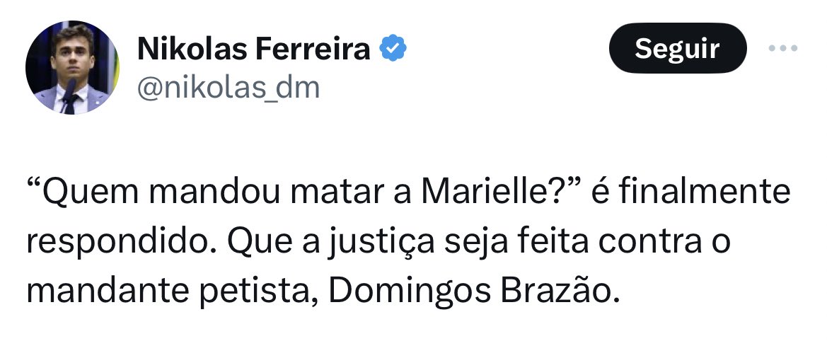 🚨URGENTE: Nikolas Ferreira votou pela soltura de Chiquinho Brazão. Comentem NIKOLE DAMA DA BANDIDAGEM! 🥇23:59: Nikolas chamando Brazão de “mandante petista” 🥈00:00: Votando para tirar Brazão da cadeia 🥉O que será que mudou de lá pra cá? Esse daí ou está enganado ou está…