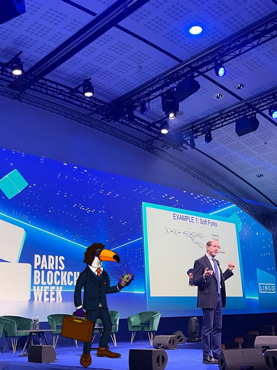 TucanTribe's tweet image. Speaking on @ParisBlockWeek with @silviomicali today was special.

He has a knack for making complex concepts seem so simple that even the staunch supporters of the #trilemma theory were left in awe.

#Algorand wasn’t made in a day.