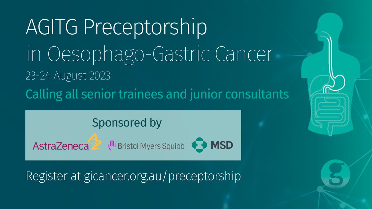 Calling all senior trainees and junior consultants! Register now for the AGITG Preceptorship in Oesophago-Gastric Cancer. Learn more and register for free here: gicancer.org.au/preceptorship #GICancer #CancerResearch