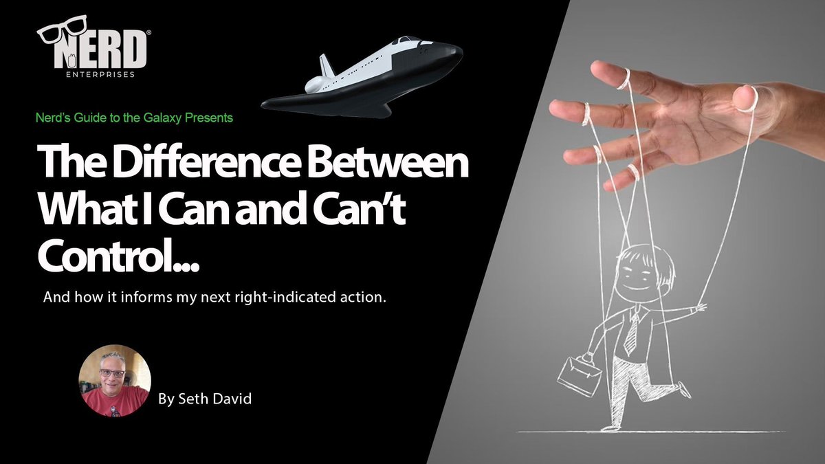 In many ways, one you learn to focus on what you can control and let go of what you can't, life gets a whole lot easier! #TalkNerdyToMe nerdyurl.com/control