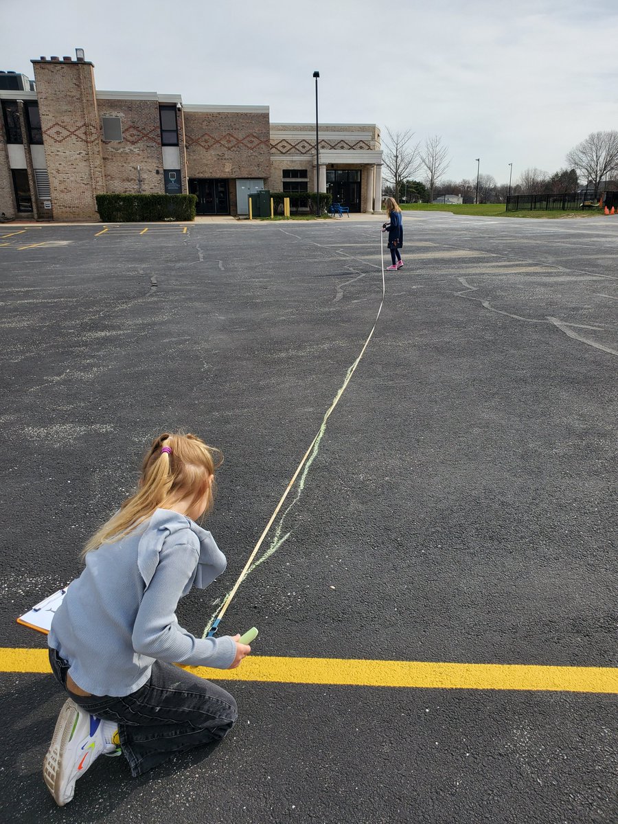 Today was a perfect day to use our knowledge of measurement outside! We measured the size of sharks using different tools and units. Thank you to Mrs. Helms for her help and support! 

@ccsd21riley 
@amyhelms05 
#21Learns