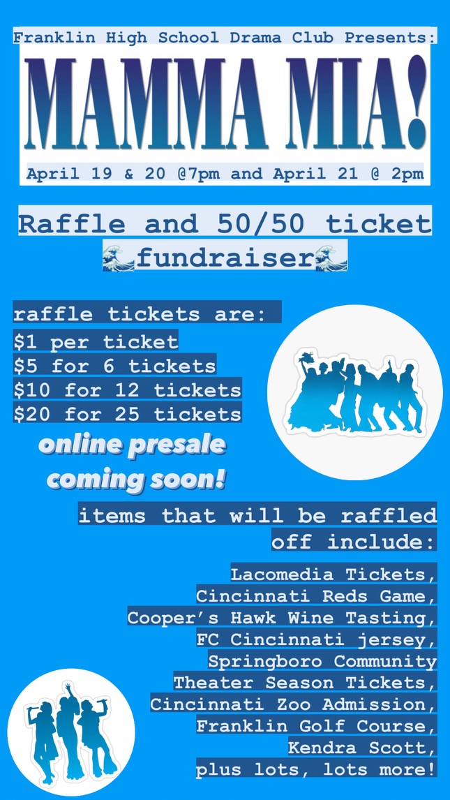 Check out our upcoming raffle for Mamma Mia!