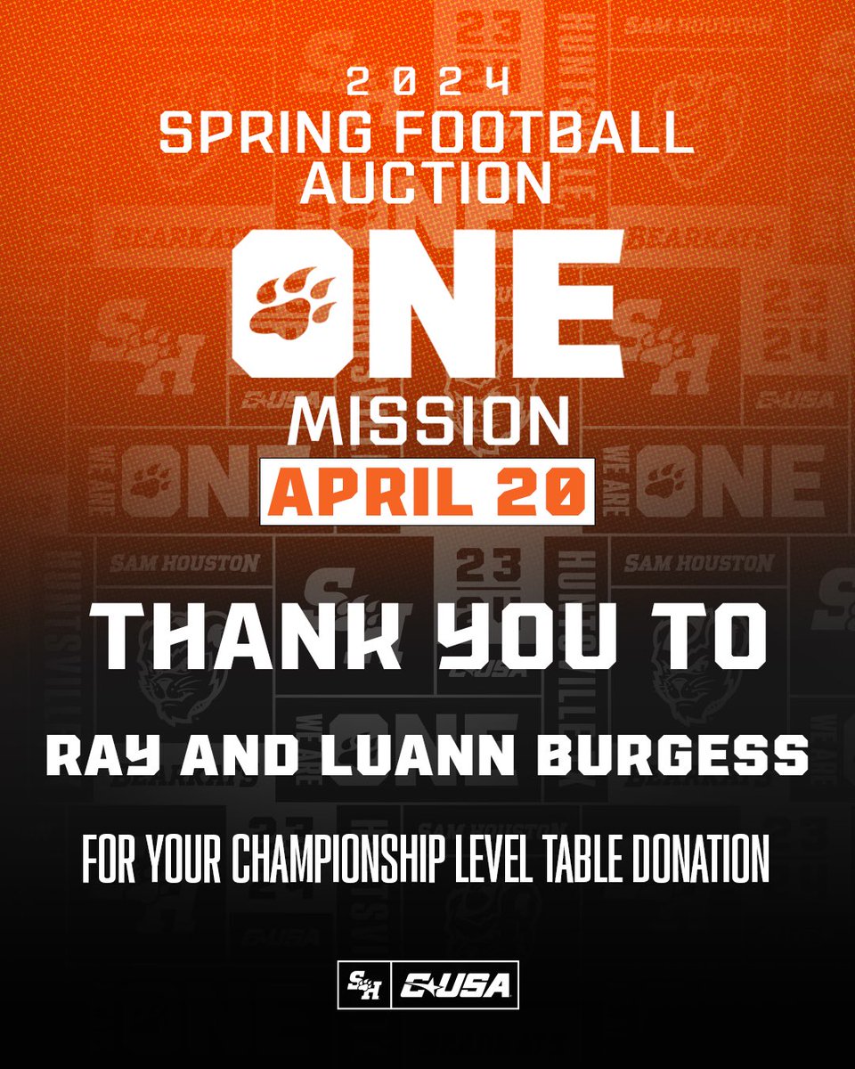 A special thank you to Ray and LuAnn Burgess for their contribution to our upcoming Football Auction! Don’t miss your opportunity to get VIP access and the team travel experience for one of our away games. 📍: Johnson Coliseum 📅: April 20th, 6pm 🎟️: secure.touchnet.com/C21329_ustores…