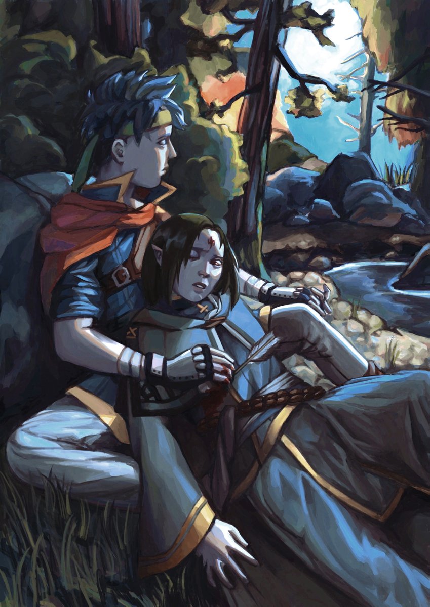 >be me >'what should i draw for my ikesoren zine piece?' >thinks about the intimacy of bleeding out in front of your lover whom you'll outl - anyways, @IkeSorenZine is opening leftovers on 4/20! missed the chance to get a zine featuring this iconic tellius duo? mark your 🗓️s!