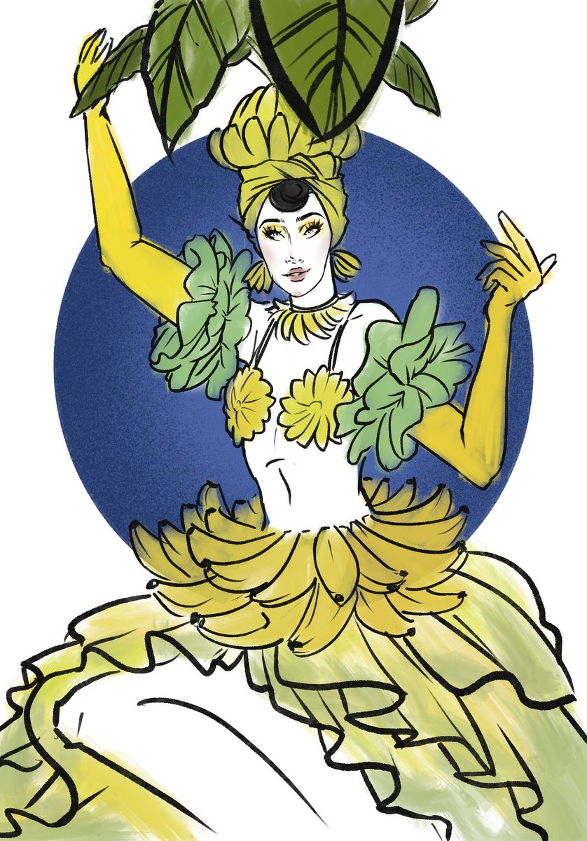 IamGabeG's tweet photo. Back into making illustrations of my fave Drag Race queens! Crown the Banana Buddha #teamnymphiawind @66wind99 #rpdr https://t.co/VxIwGMes90