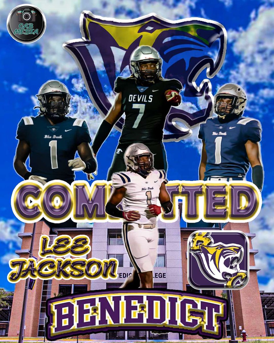 HBCUSports1's tweet photo. Lee Jackson 6'3"/230/safety from Tift County High School GA has committed to Benedict College https://t.co/K3Gy4n29SY