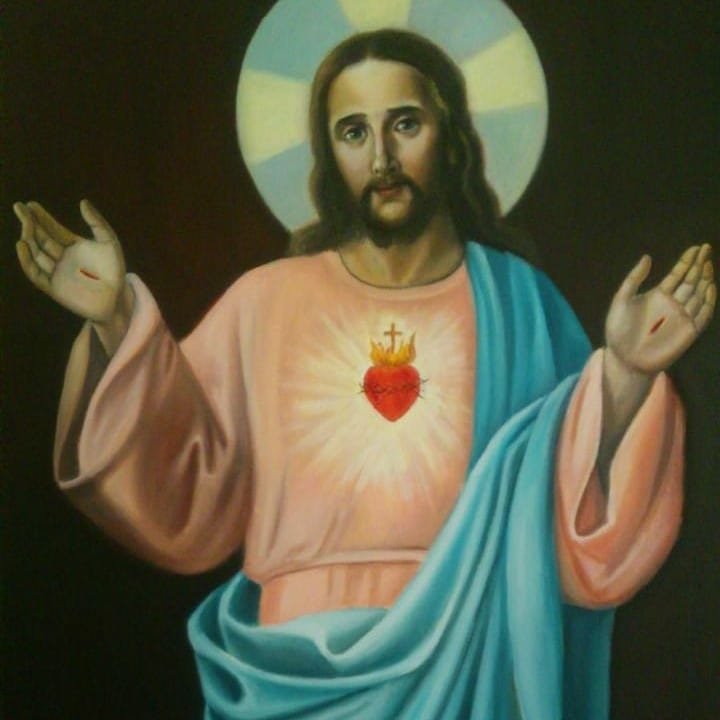 Image of the Sacred Heart based on the original at our Motherhouse Church in Krakow.