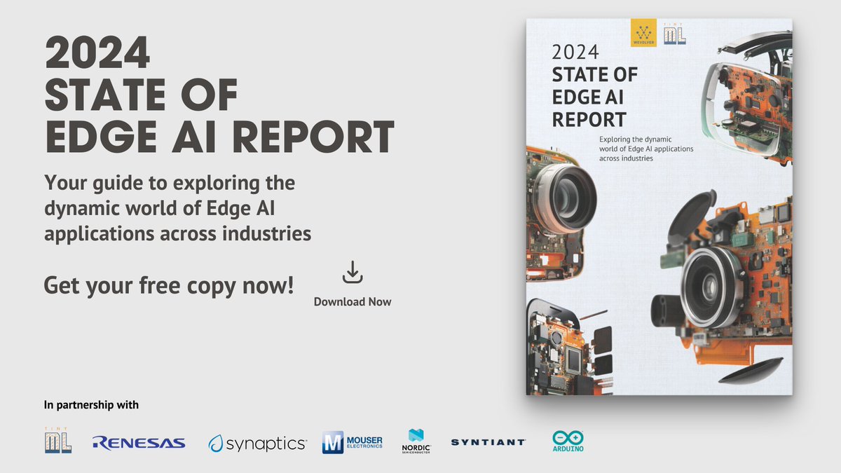 The 2024 State of Edge AI Report is available now. Click the link to download your FREE copy today. #ew24 #EmbeddedWorld2024 #edgeAI wevolver.com/article/2024-s…