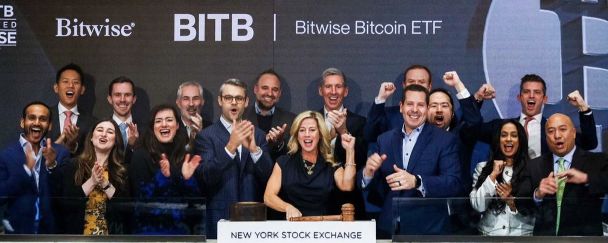 A picture of the Bitwise team's reaction every time an investor tells us that they chose to invest with us. [BITB disclosures & prospectus: bitbetf.com/welcome]