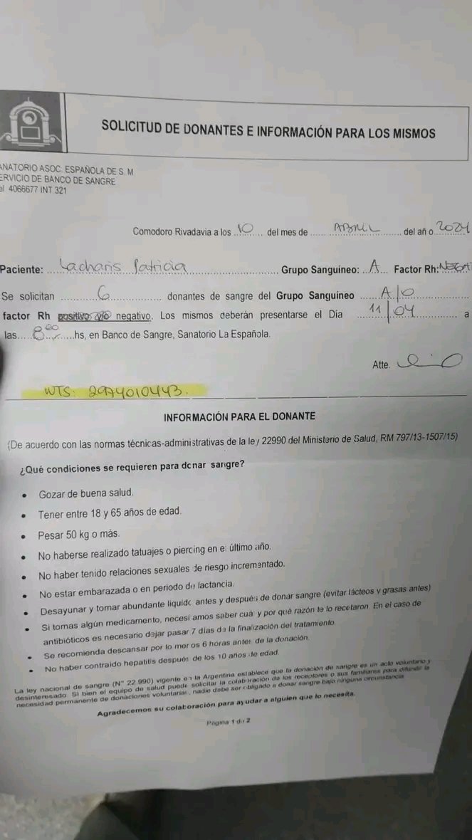 Mazaruca's tweet photo. Solidaridad #Comodoro 
🆘 #Sangre ...---...
RT @ZulemaMercado @ornellavezzoso @lanza_gabyok @MMRousseaux @GirdPatagonia @GusCarrizo @LucianaGill @luisdancheff @soyelkuervo77 @Pablomol1978 @alejonesARG @crdanielmolina @cesarherrera_cr @Yo_Claudia https://t.co/GQMRrbT74Y