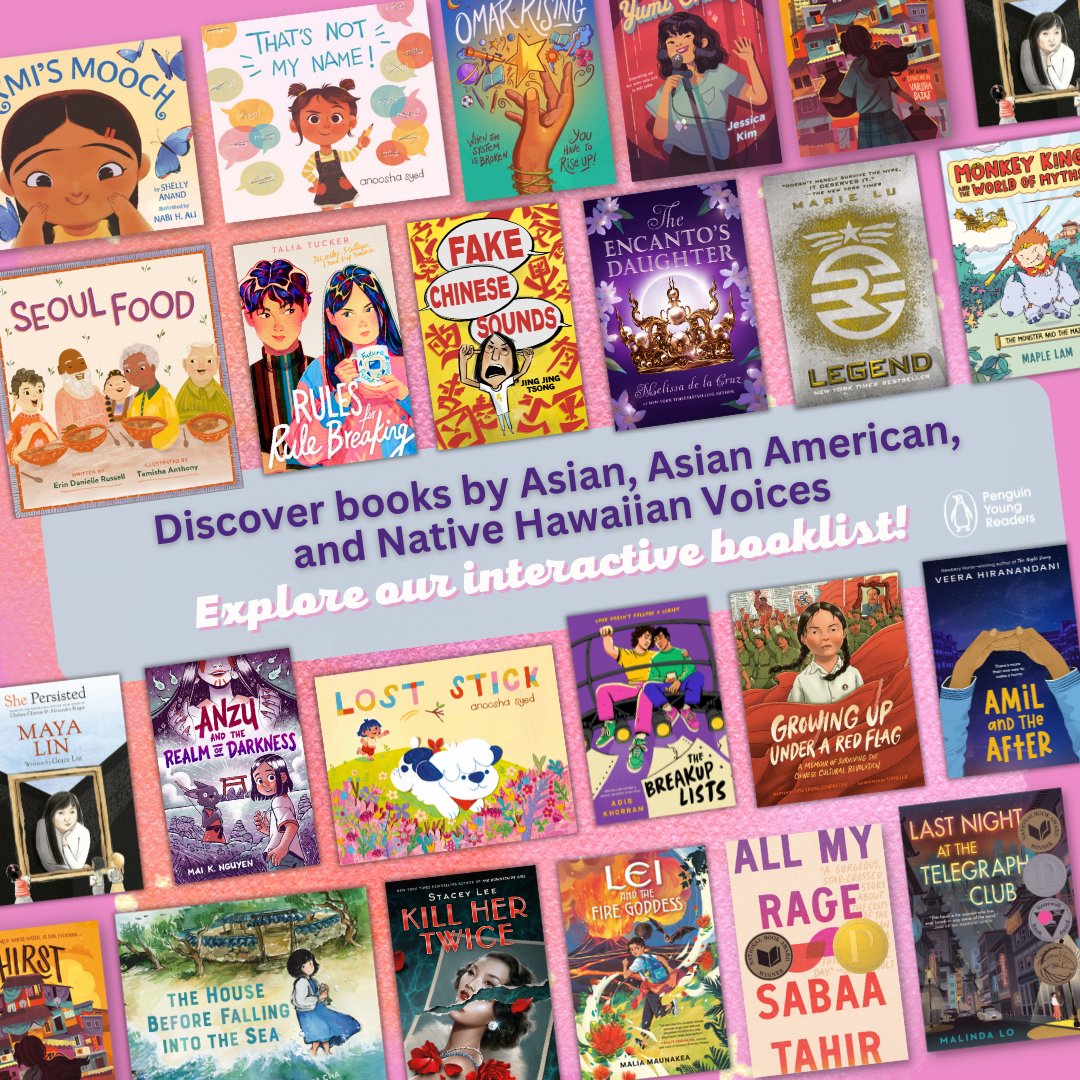 Get ready for #AANHPIHeritageMonth in your class or library! Discover books for grades PreK-12 from authors like @VeeraHira @AndreaYWang @foxville_art @MelissadelaCruz and more with this interactive booklist! Explore the booklist and share: bit.ly/AAVoicesBookli…