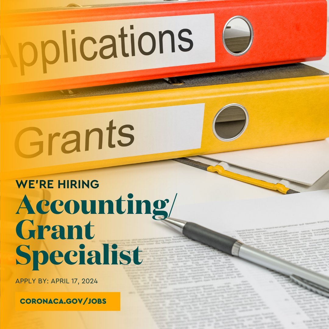 Our Police Department is hiring a Full-Time Benefited Accounting/Grant Specialist. Read details and apply online: bit.ly/3JbLpxk