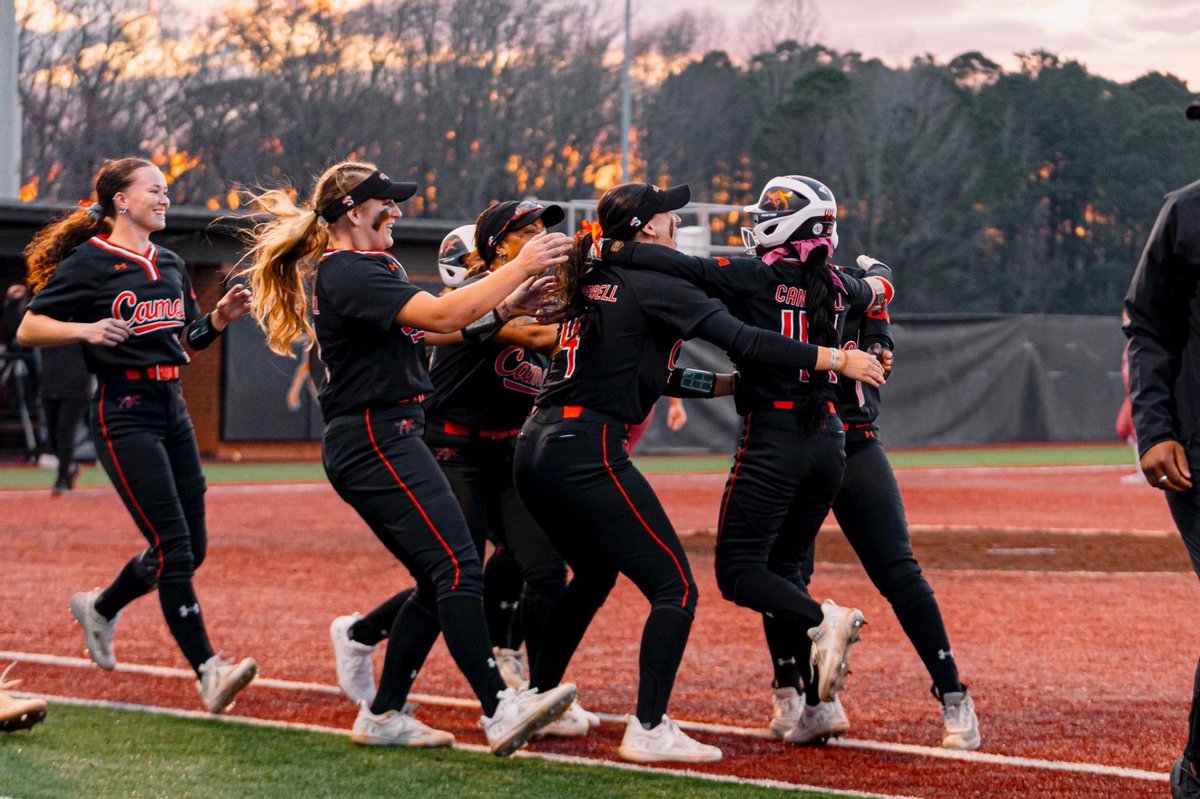🥎🐪 HOW BOUT THEM CAMELS?!?! @GoCamelsSB knocks off No. 3 Duke for its highest-ranked win in program history! It marks the second straight season with a win over a ranked opponent for #CAASoftball.