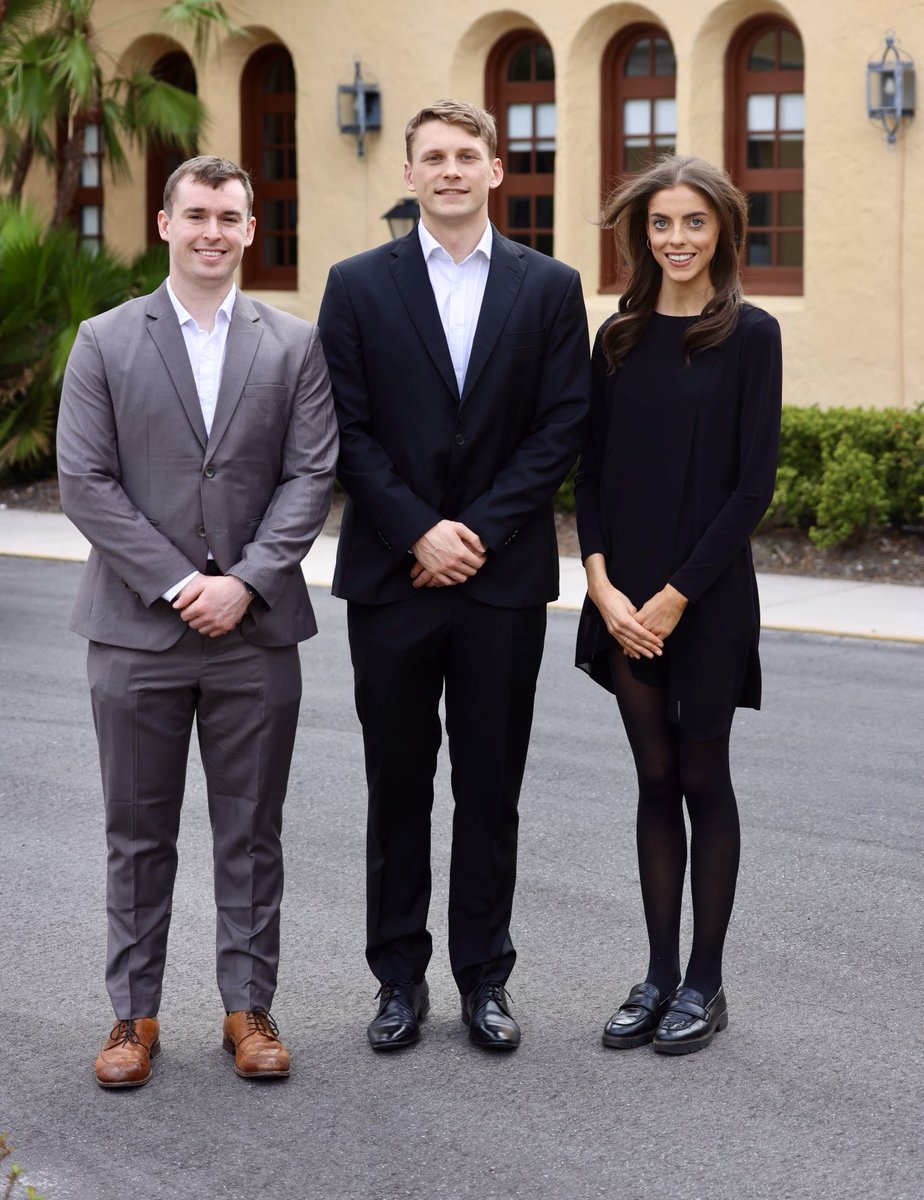 Team Ireland ⁦@LawSocIreland⁩ - Ben Doyle, Andrew Murphy and Alex Griffin on the campus of ⁦@stetsonlaw⁩ for the International Environmental Law Moot Court Competition. Advocacy in 29 c poses no challenge to the EU champs.