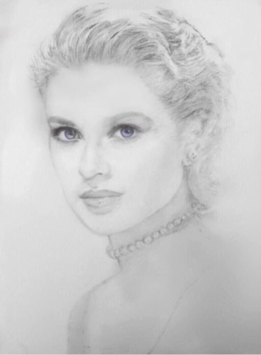 @oldhllywoods My drawing of Princess Grace Kelly