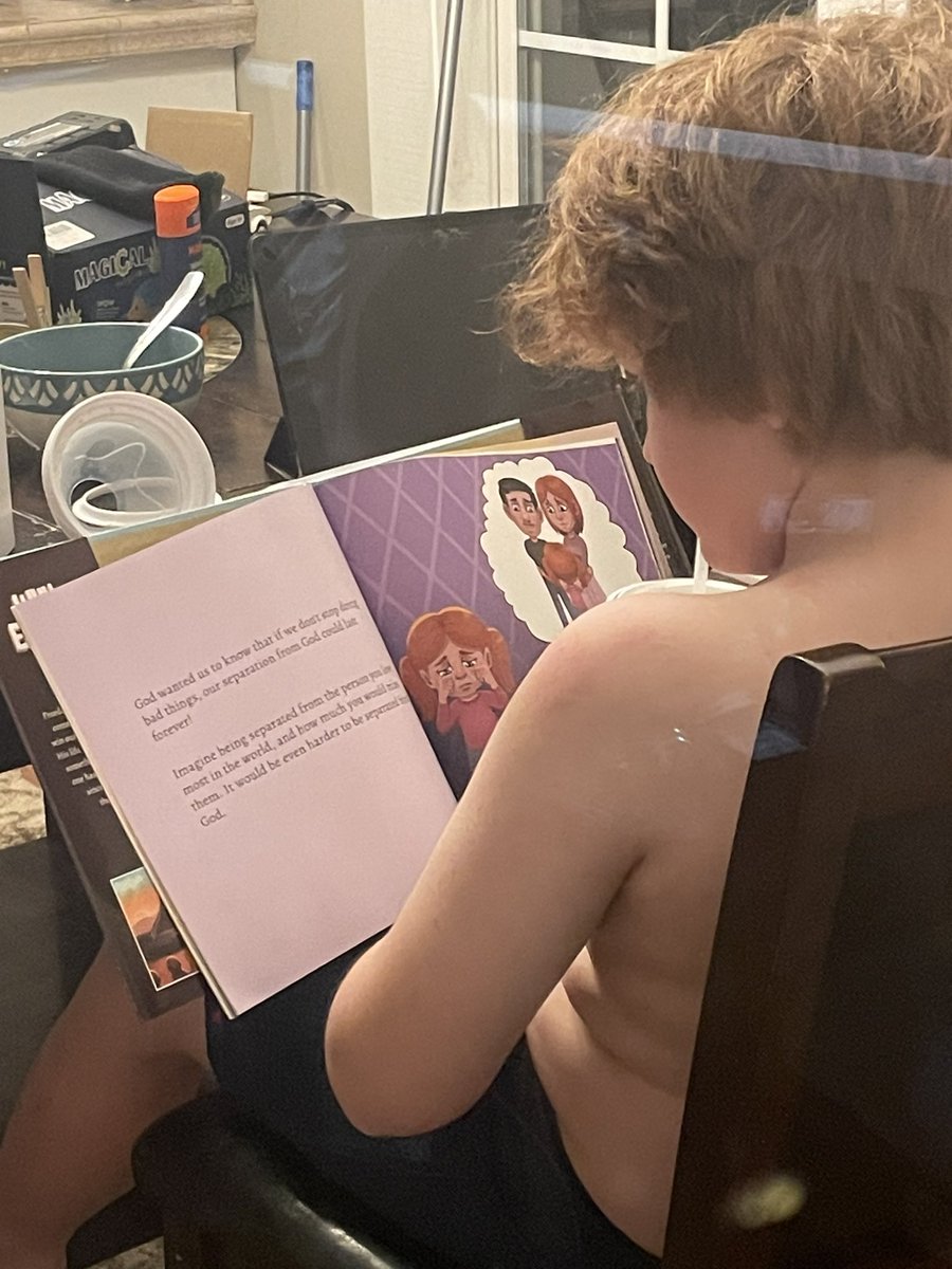 gmp1982's tweet photo. For HW 10 yo had to read for 15 minutes. He chose #whyeaster @SteveDeaceShow he almost chose #nefariousplot https://t.co/InbBnW1weR
