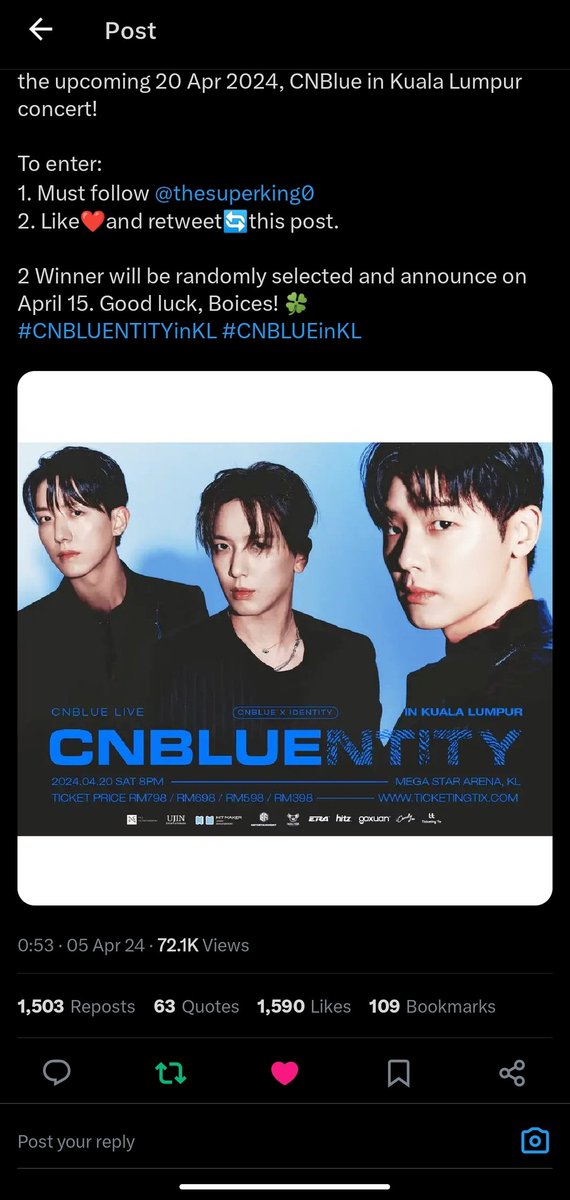 shewritesagain_'s tweet photo. @thesuperking0 I'm trying my luck. Been wanting to go to the concert for ages 😭😭❤️❤️ https://t.co/1Kbft12SjA