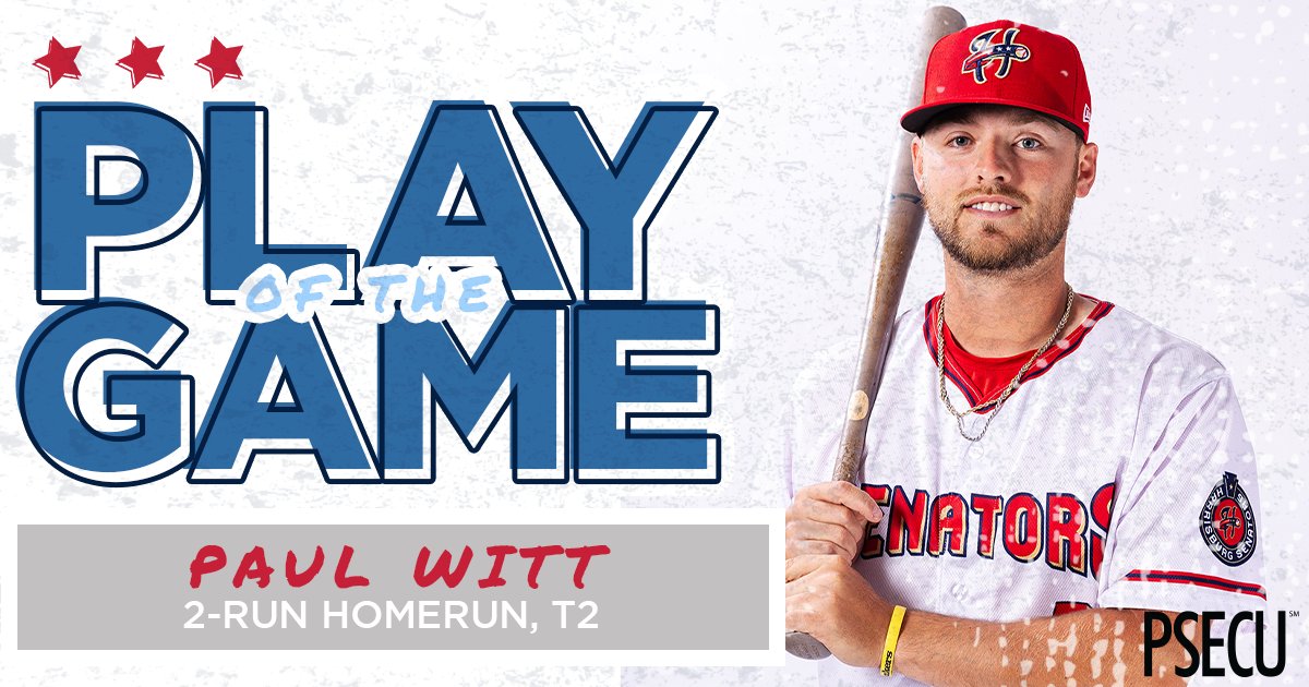 Tonight's PSECU Play of the Game is Paul Witt's first homer as a Sen⭐️