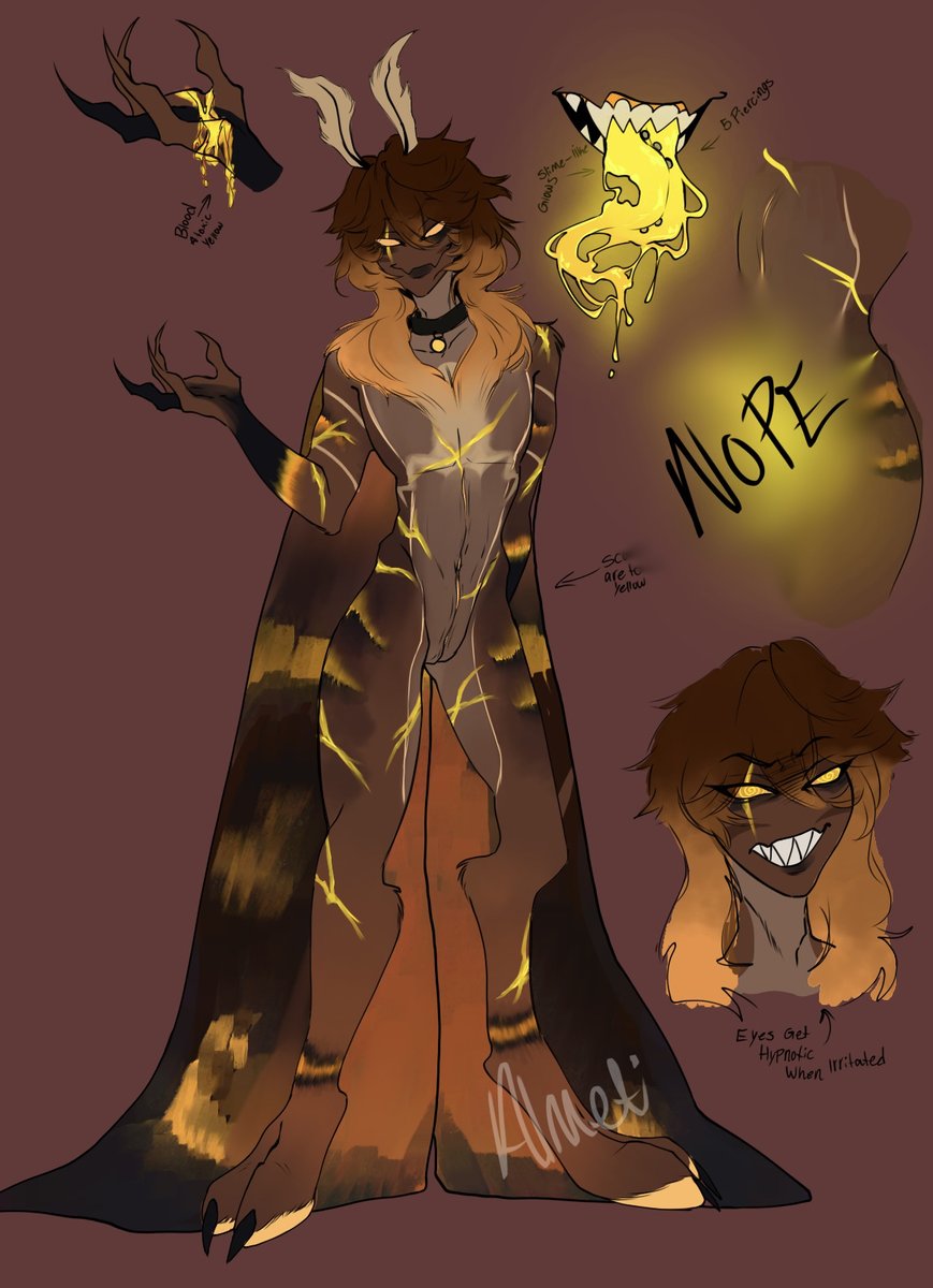 MessiahWisdom's tweet image. I present my redesigned OC, thanks to a super close friend of mine Almeti &amp;lt;3 I love them so fucking much.

Censored Version here.

#hazbinhotel #helluvaboss #oc #HazbinHotelOC #DemonOC