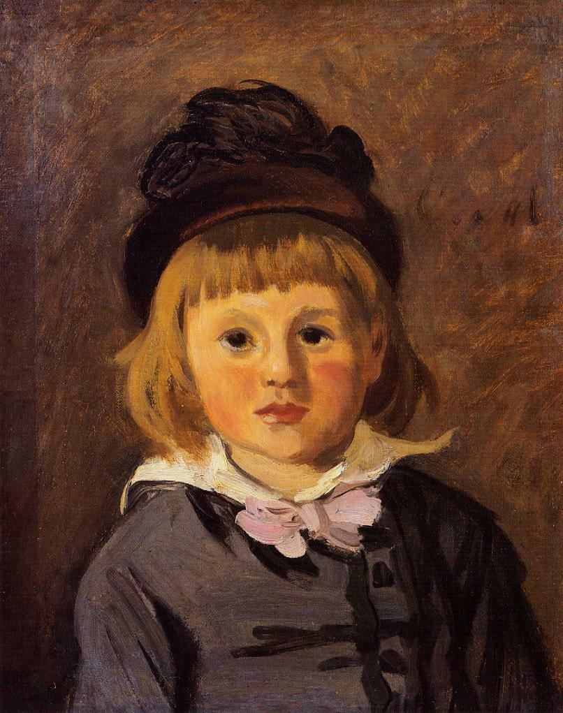 Portrait of Jean Monet Wearing a Hat with a Pompom, 1869 Get more Monet 🍒 linktr.ee/monet_artbot