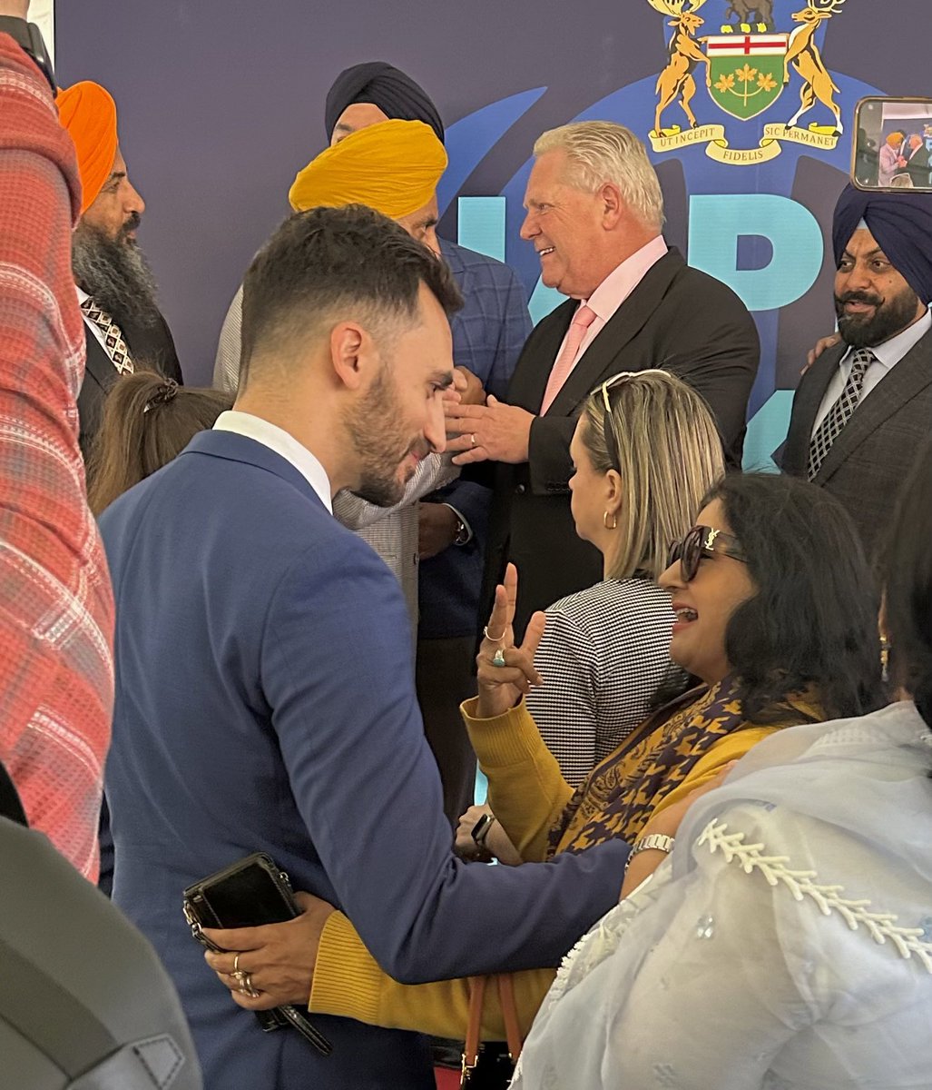 Proud to stand with Sikh leaders, police officers, & families from across Ontario, along with Premier @fordnation as we celebrate the long-standing contributions Sikhs have made to our province & country. Thank you @hardeepgrewal_ for bringing us together as we celebrate…