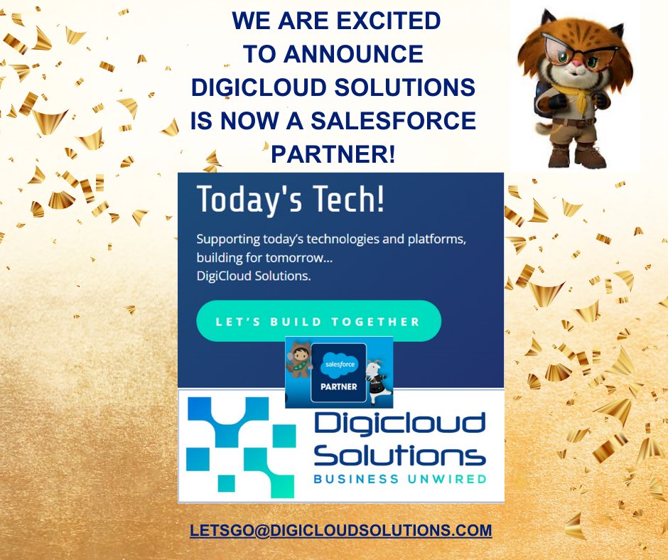 We are excited to announce that DigiCloud Solutions 
is now a salesforce partner! 
#digicloudsolutions #salesforcepartner #todaystech #technology #partners #businessunwired #letsbuildtogether #letsgodigicloud #technology #itservices #cloud @salesforce @LetsGoDigicloud