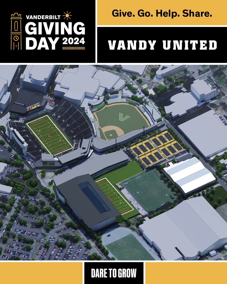 Support the future of Vanderbilt Athletics by making a gift TODAY to #VandyUnited on Vanderbilt Giving Day! ⚓️ vu.edu/give24-vb1 #VU4Life #daretogrow @vucommodores