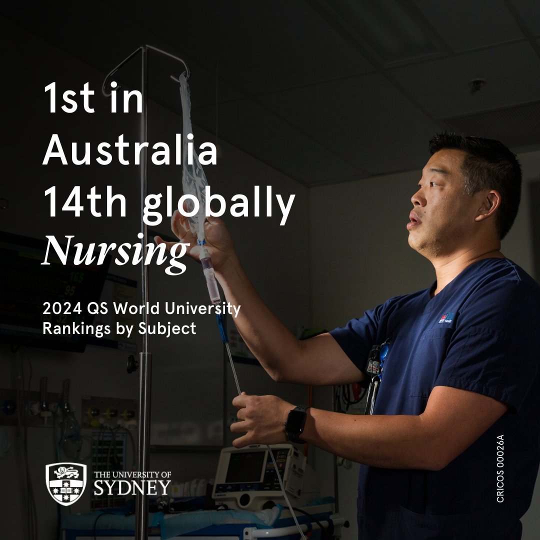 Delighted to lead #sydneynursingschool @Sydney_Uni @syd_health as the #1 nursing school in Australia & #14 globally. Achieved by a stellar team of colleagues, partners, allies & Alumni. Thank you all for your hard work, commitment & creativity @WestSydHealth @SydneyLHD @CDNMANZ