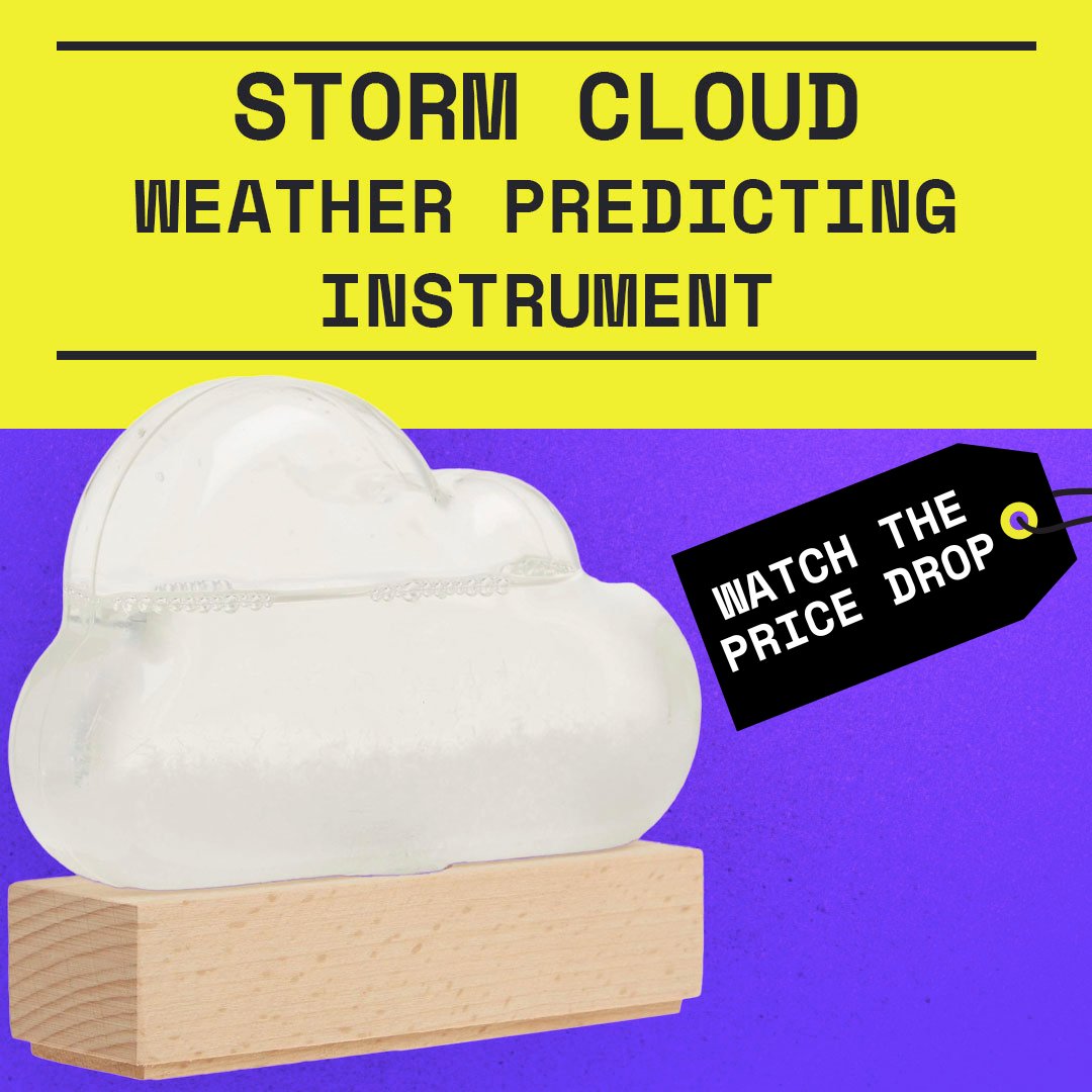 Today's Deal: Storm Cloud Weather Predicting Instrument

Watch the price drop and Grabbit here:
gograbb.it/grabb

#goGrabbit #dealoftheday #dailydeal #discountshopping #discountdeals