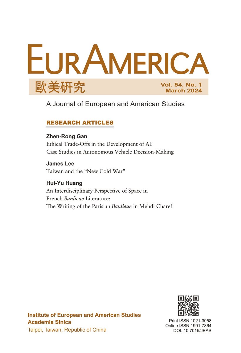 📢EurAmerica, Vol. 54, No. 1 is now available. Click and read more: sinica.edu.tw/en/News_Conten… #Europe #America