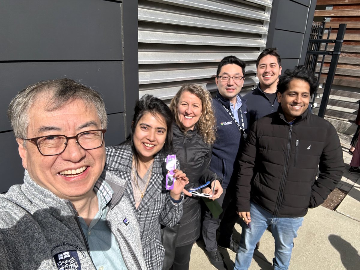 Martin-Hwa labs outside for the April 8 eclipse viewing