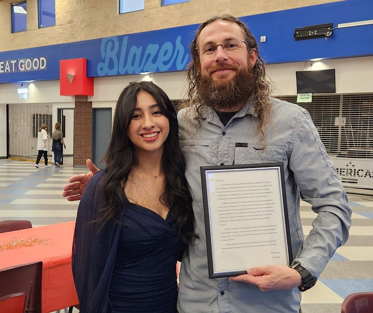 It is an honor to be recognized by such an amazing academic talent. Thank you for allowing me to be part of your journey. #blazernation #sisd #top15 #futurenurse