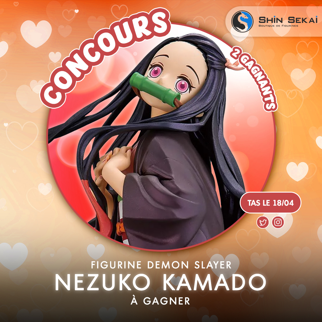 ✨🎁Concours!!🎁✨ L'anime Demon Slayer est bientôt de retour et pour fêter ça on vous fait gagner une jolie figurine de Nezuko-chan ❤️ Pour participer : 👉Follow @shinsekaifr 👉RT ce tweet 👉Tag un ami 📆TAS le 18 avril 1 gagnant Twitter / 1 gagnant Instagram