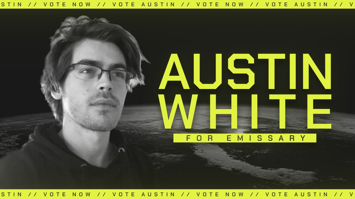 AUSTINWHIT3's tweet photo. My birthday being mid EP election cycle is a clear indicator I was born for this role..

I only ask for one gift this year, please go #VoteAustin for Emissary Prime 🤝 https://t.co/VPqh2lqaBI