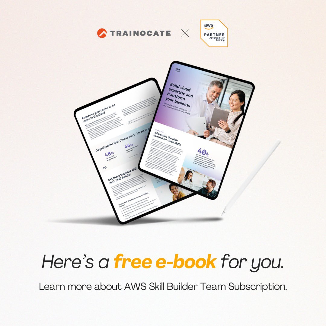 TrainocateM's tweet image. So Why AWS Skill Builder? 

Success goes beyond technical expertise in AWS tools. It involves building effective teams, fostering professional growth, preparing for advanced skills, and gaining exclusive insights for a competitive advantage, because although cloud technology
