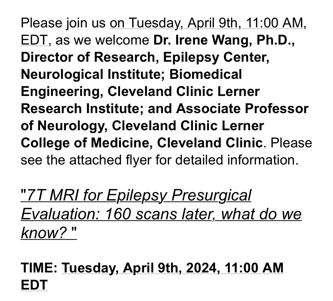 irenezhongwang's tweet photo. 👩🏻‍🏫 Extremely happy and honored to talk at the 7T lecture series at Kennedy Krieger Institute and Johns Hopkins, sharing our studies using #7TMRI and post-processing for #epilepsysurgery. Check out the recording and fantastic list of speakers on YouTube: 👉 https://t.co/hQGHoKTt1F https://t.co/yz2DUW34k6