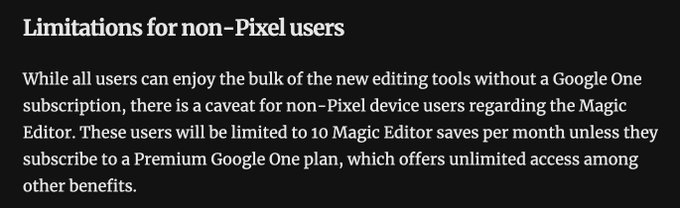 Google expands AI-powered editing tools to all Google Photos users https://t.co/zyN9hl2jH6 https://t